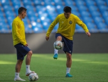 Фоторепортаж с тренировки сборной Казахстана