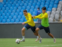 Фоторепортаж с тренировки сборной Казахстана