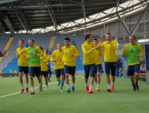 Фоторепортаж с тренировки сборной Казахстана