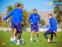 Фоторепортаж с предыгровой тренировки «Жетысу»