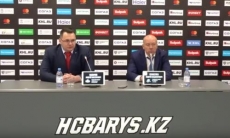 Видео послематчевой пресс-конференции игры КХЛ «Барыс» — «Нефтехимик» 4:5 ОТ