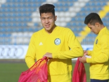 Фоторепортаж с предыгровой тренировки молодежной сборной Казахстана в Никшиче