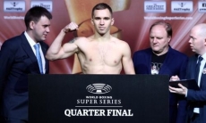 Казахстанский боксер прошел взвешивание перед боем в андеркарде четвертьфинала WBSS