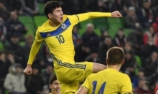 Завершен первый тайм матча Латвия — Казахстан в Лиге наций