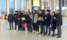 Ескендира встретили в столичном аэропорту