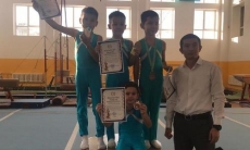 Весь комплект медалей завоевали гимнасты Актау на чемпионате в Талдыкоргане