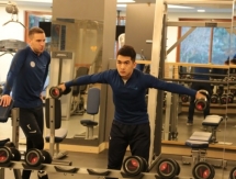 Фоторепортаж с тренировки «Иртыша» в тренажерном зале на УТС в Турции