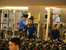 Фоторепортаж с тренировки «Иртыша» в тренажерном зале на УТС в Турции