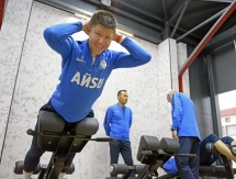 Фоторепортаж с тренировки «Ордабасы» в тренажерном зале