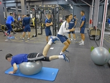 Фоторепортаж с тренировки «Ордабасы» в тренажерном зале