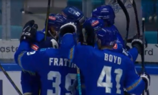 Видео шайбы матча КХЛ «Барыс» — «Салават Юлаев» 1:0 ОТ