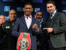 Фото и видео с первой встречи «Канело» и Джейкобса перед боем за титулы в весе Головкина