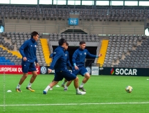 Фоторепортаж с предыгровой тренировки сборной Казахстана