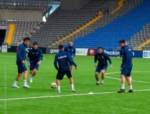 Фоторепортаж с предыгровой тренировки сборной Казахстана