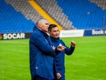 Фоторепортаж с предыгровой тренировки сборной Казахстана