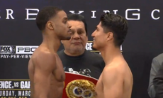 Грозившийся побить Головкина чемпион прошел взвешивание перед боем