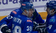 Видео шайбы Фрэттина в матче полуфинала плей-офф КХЛ «Барыс» — «Авангард»