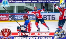 Видеообзор матча плей-офф чемпионата РК «Арлан» — «Номад» 3:5