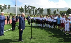 Нурсултан Назарбаев открыл спортивный комплекс на своей малой родине