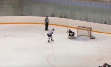 Форвард сборной Казахстана исполнил изящный буллит в стиле Дацюка. Видео