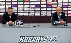 Видео послематчевой пресс-конференции игры КХЛ «Барыс» — «Амур» 3:2