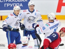 Фоторепортаж с матча КХЛ «Локомотив» — «Барыс» 3:2 ОТ