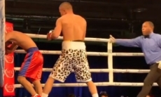 Видео первого нокаута в Алматы от казахстанского чемпиона WSB с 200 боями в любителях