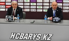 Видео послематчевой пресс-конференции игры КХЛ «Барыс» — «Витязь» 3:2 ОТ