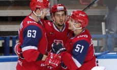 Фоторепортаж с матча КХЛ «Локомотив» — «Барыс» 3:2 ОТ