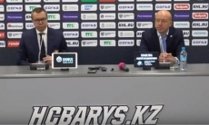 Видео послематчевой пресс-конференции игры КХЛ «Барыс» — «Металлург» Магнитогорск 1:2