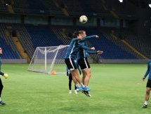 Фоторепортаж с тренировки «Иртыша» на «Астана Арене»