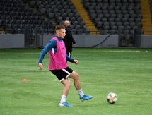 Фоторепортаж с тренировки «Иртыша» на «Астана Арене»