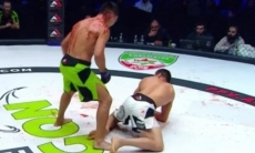Видео кровавой бойни с нокаутом казахстанца Ермека Тлауова 44-летним россиянином на АСА 102 в Алматы