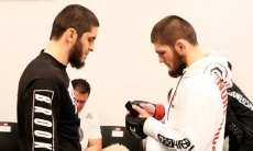 Нурмагомедов покормил коня с рук и подшутил над известным российским бойцом UFC. Видео