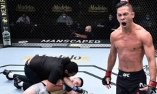 Проигравший Жумагулову американец из UFC пушечным ударом в челюсть за 32 секунды вырубил узбека. Видео