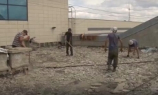 На домашней арене «Иртыша» начались ремонтные работы. Видео