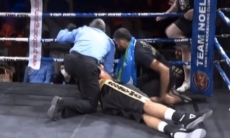 Лицом в пол. Узбекского боксера брутально вырубили уже в первом раунде. Видео