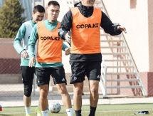 «Атырау» опубликовал фото с первой тренировки в Шымкенте