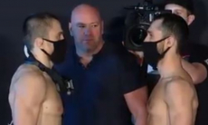 Сергей Морозов и Умар Нурмагомедов устроили дуэль взглядов перед боем в UFC. Видео