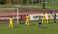 Видео автогола Аслана матча Премьер-Лиги «Жетысу» — «Шахтер»