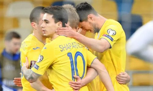 Закончился первый тайм матча Украина — Казахстан в отборе на ЧМ-2022
