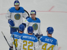 Фоторепортаж с матча чемпионата мира-2021 Италия — Казахстан 3:11