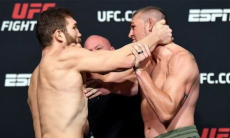Молдавский боец устроил потасовку на дуэли взглядов перед поединком в UFC. Видео