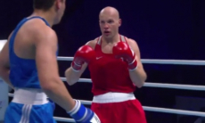 Видео победного боя Василия Левита в полуфинале чемпионата Азии-2021