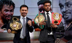 Пакьяо и Спенс провели первую дуэль взглядов. Видео