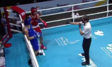 Видео боя, или Как казахстанского боксера нокаутировал узбек на МЧА-2021