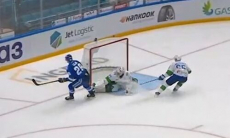 Видео первой шайбы «Барыса» в сезоне КХЛ