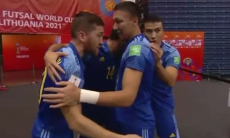 Закончился первый тайм матча Венесуэла — Казахстан на ЧМ-2021 по футзалу