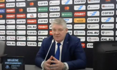 Видео послематчевой пресс-конференции игры КХЛ «Барыс» — «Сибирь» 2:1 ОТ