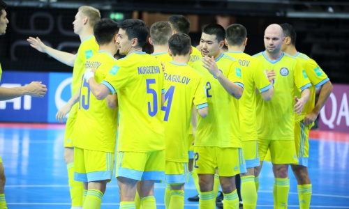 Закончился первый тайм матча Литва — Казахстан на ЧМ-2021 по футзалу